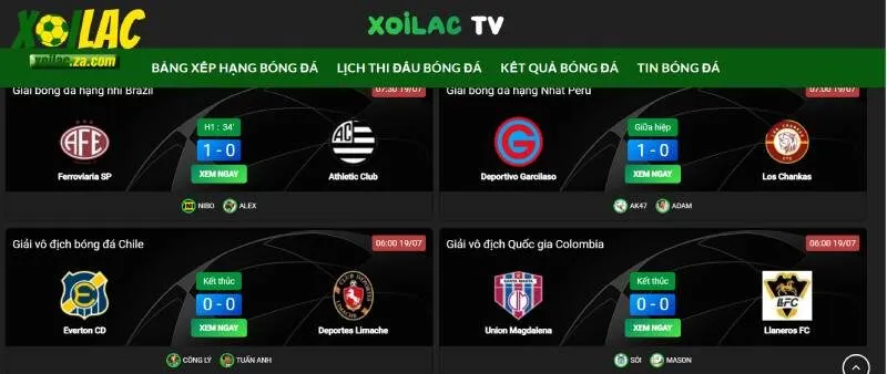 Xoilac là website phát sóng trực tiếp